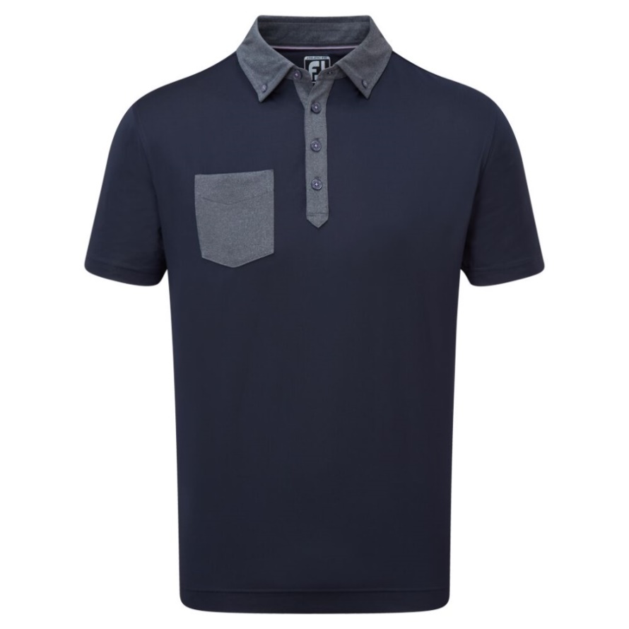 Navy Tonal Trim Solid with Pocket Lisle Footjoy CA
