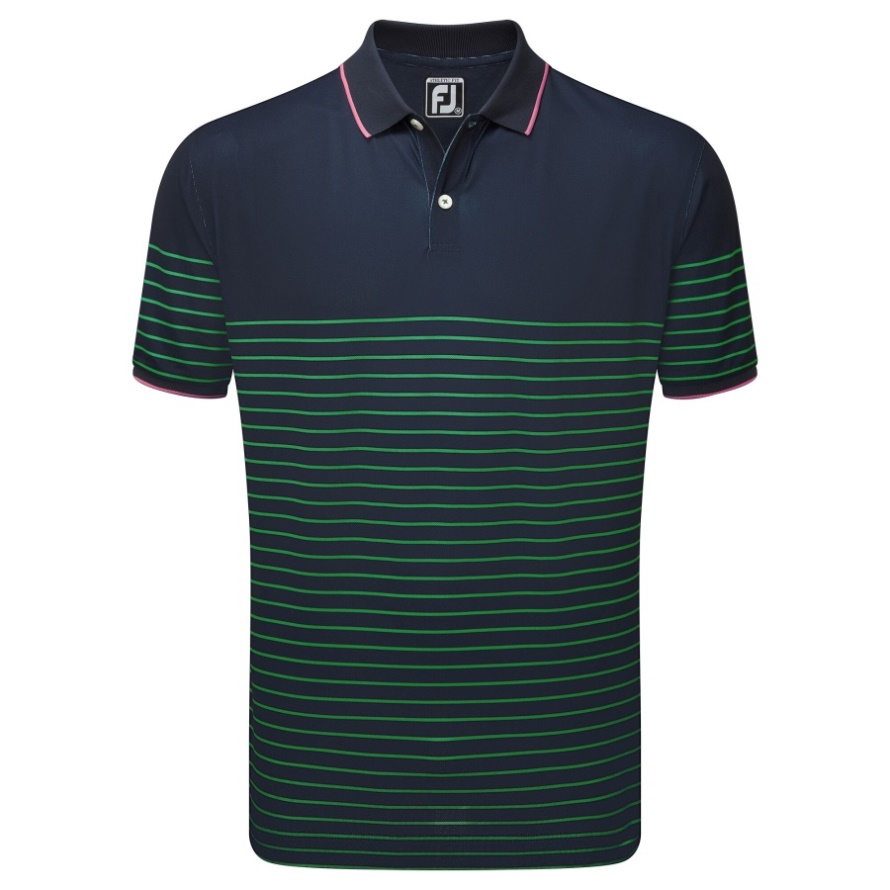 Navy-Sea Green-Watermelon Breton Stripe Pique Footjoy CA