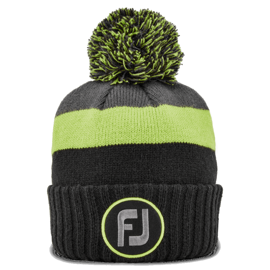 FJ Bobble Hat Black-Lime-Charcoal Footjoy CA
