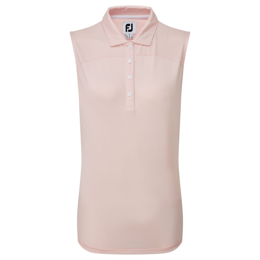 Blush Pink Footjoy CA Women's Mesh Back Solid Sleeveless Lisle