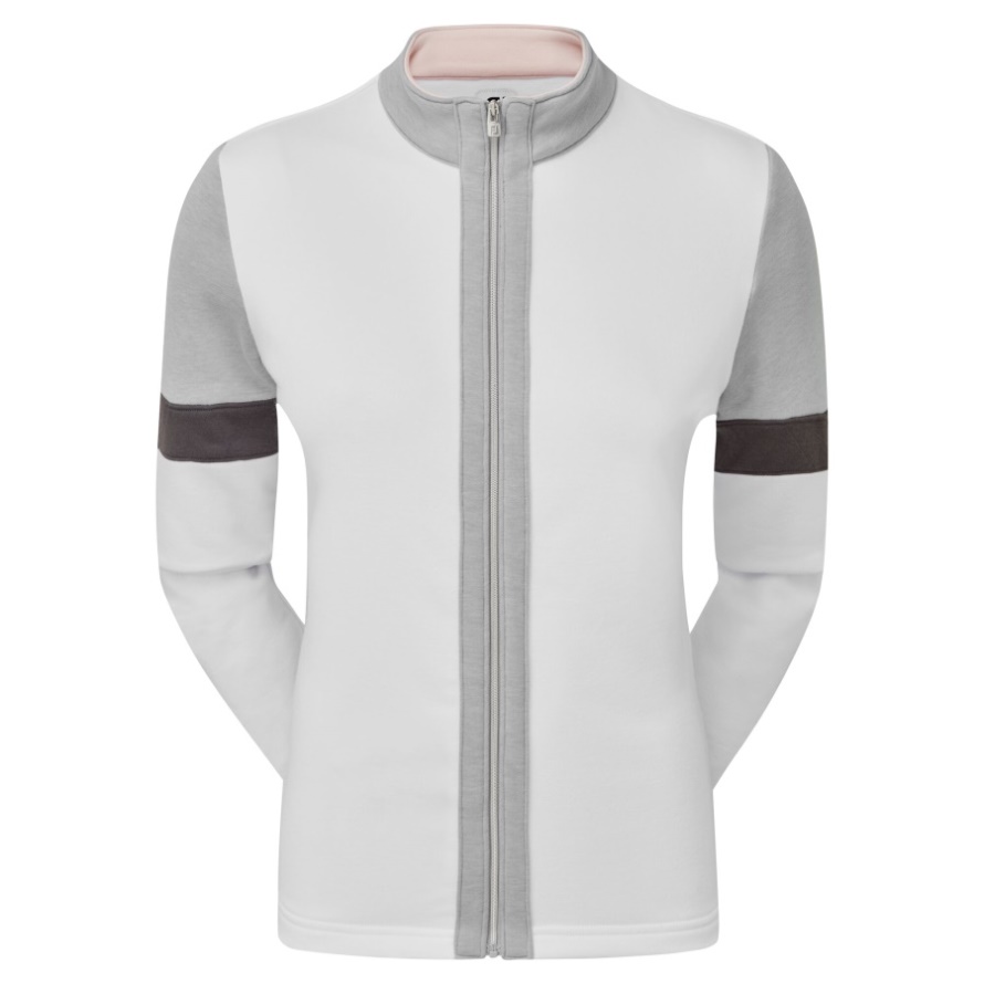 White Footjoy CA Women's Full-Zip Blocked Midlayer