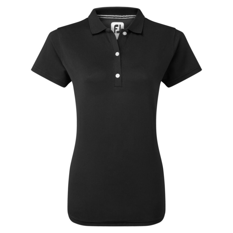 Footjoy CA Black Stretch Pique Solid