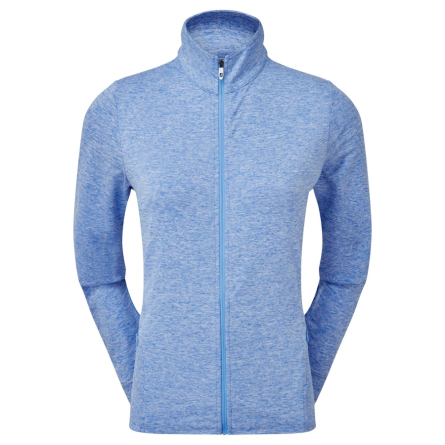 Women's Full-Zip Knit Midlayer Footjoy CA Heather Blue Jay