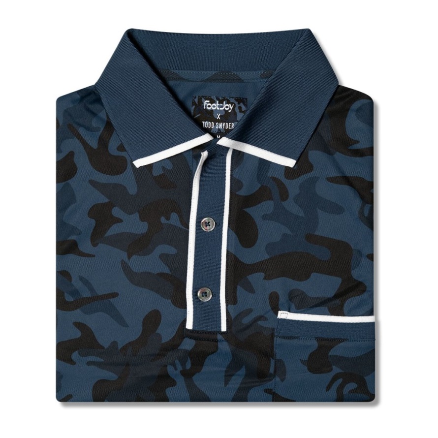 Tipped Pique Polo Footjoy CA Blue Camo