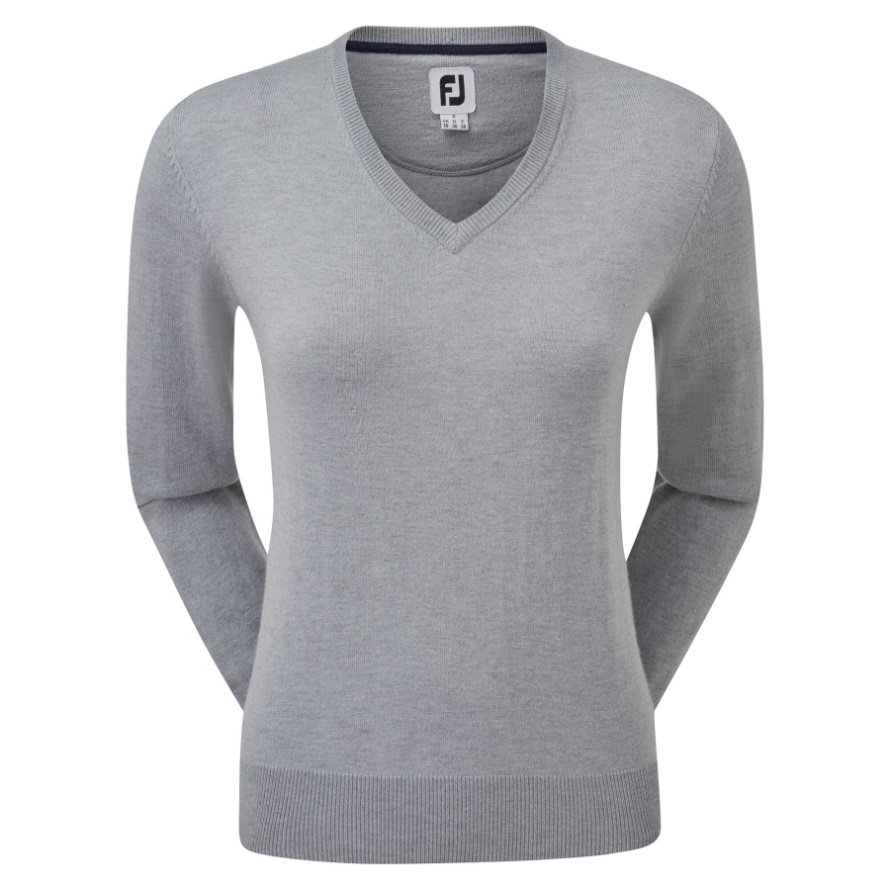 Footjoy CA Wool Blend V-Neck Pullover Grey