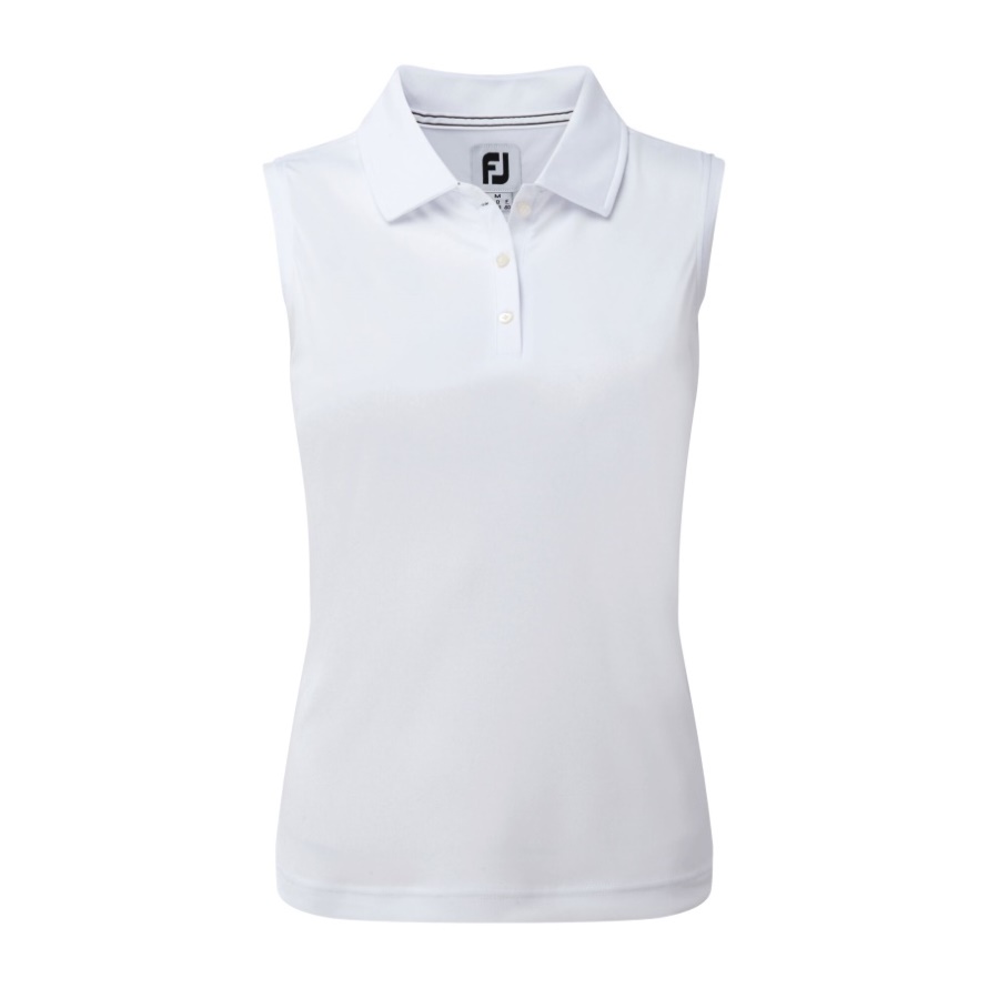 White Interlock Sleeveless Solid Women Footjoy CA