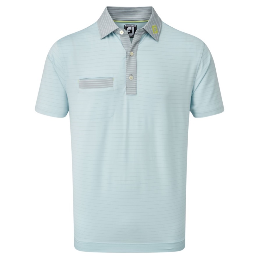 Ice Blue-Grey Lisle Pinstripe Mix Footjoy CA
