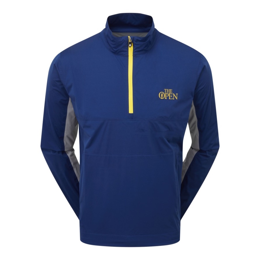 Open Blue-Antique Silver Footjoy CA Open HydroKnit Pullover