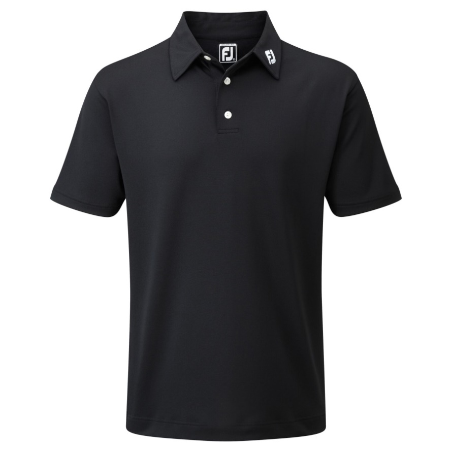 Footjoy CA Stretch Pique Solid Black