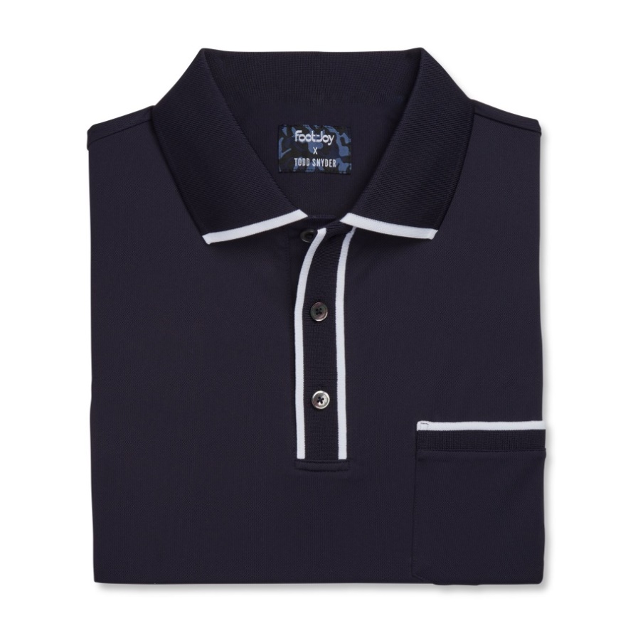 Footjoy CA Navy Tipped Pique Polo