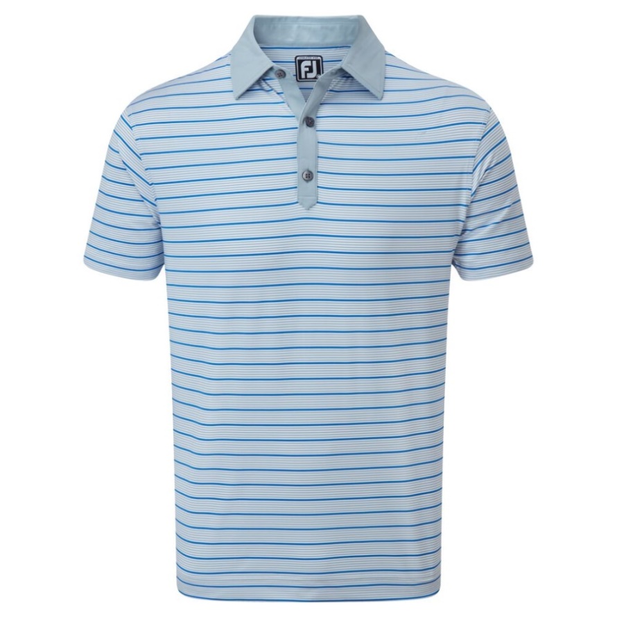 Footjoy CA Grey-White-Blue Accented Stripe Lisle