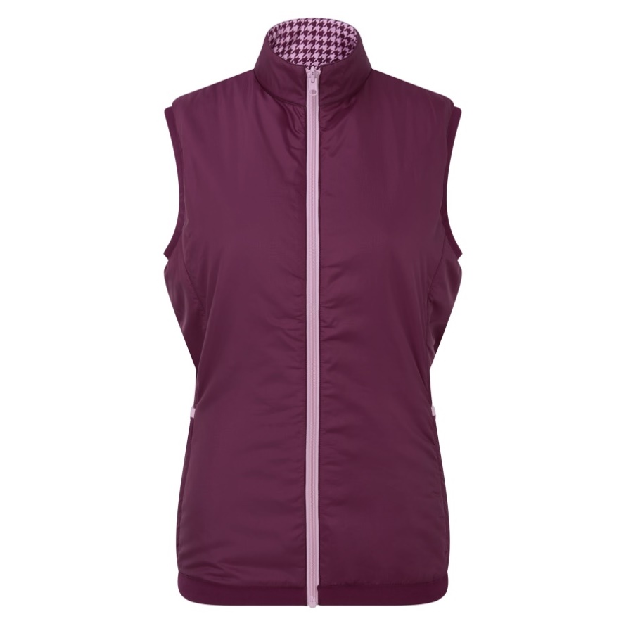 Footjoy CA Women's Insulated Reversible Vest Fig-Pink