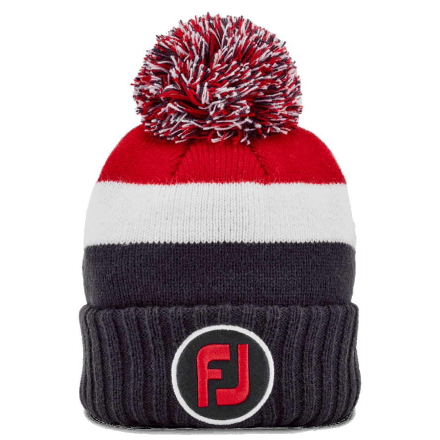 Footjoy CA Navy-White-Red FJ Bobble Hat