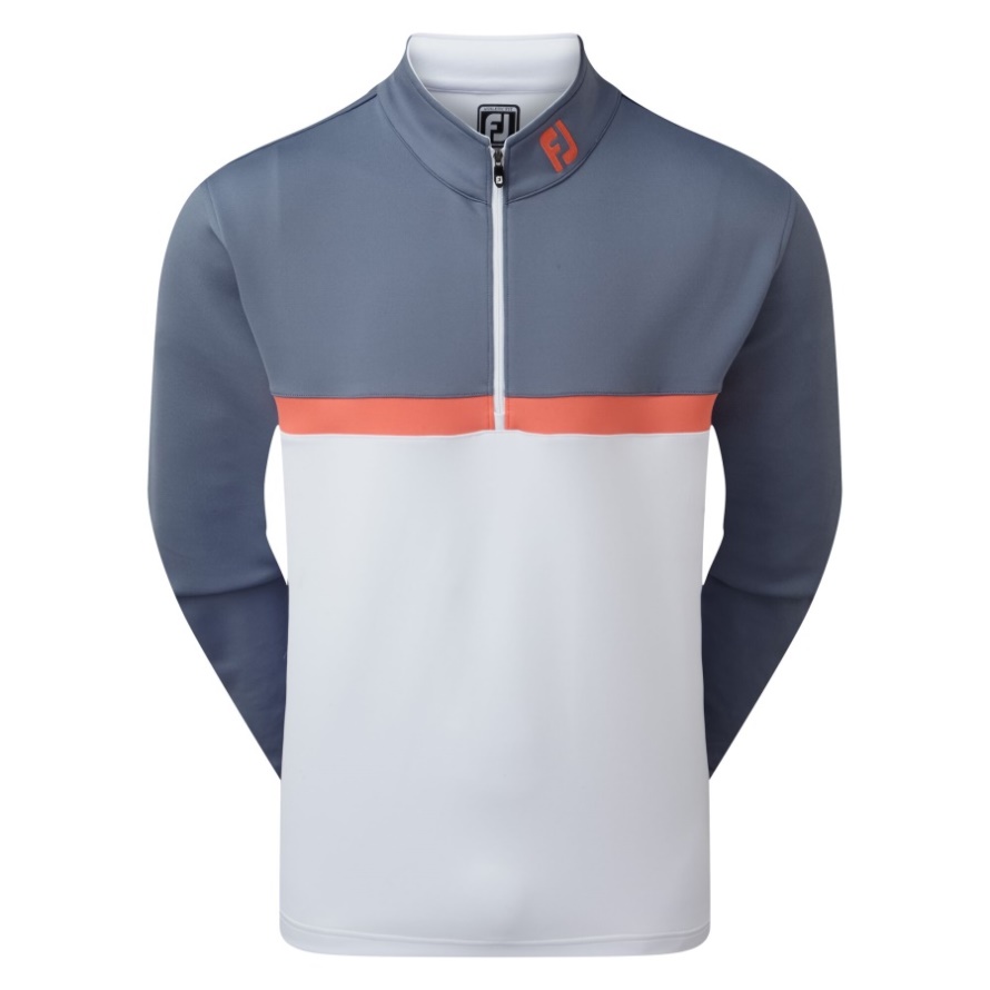 Footjoy CA Colour Blocked Chill-Out Pullover Slate-White-Coral
