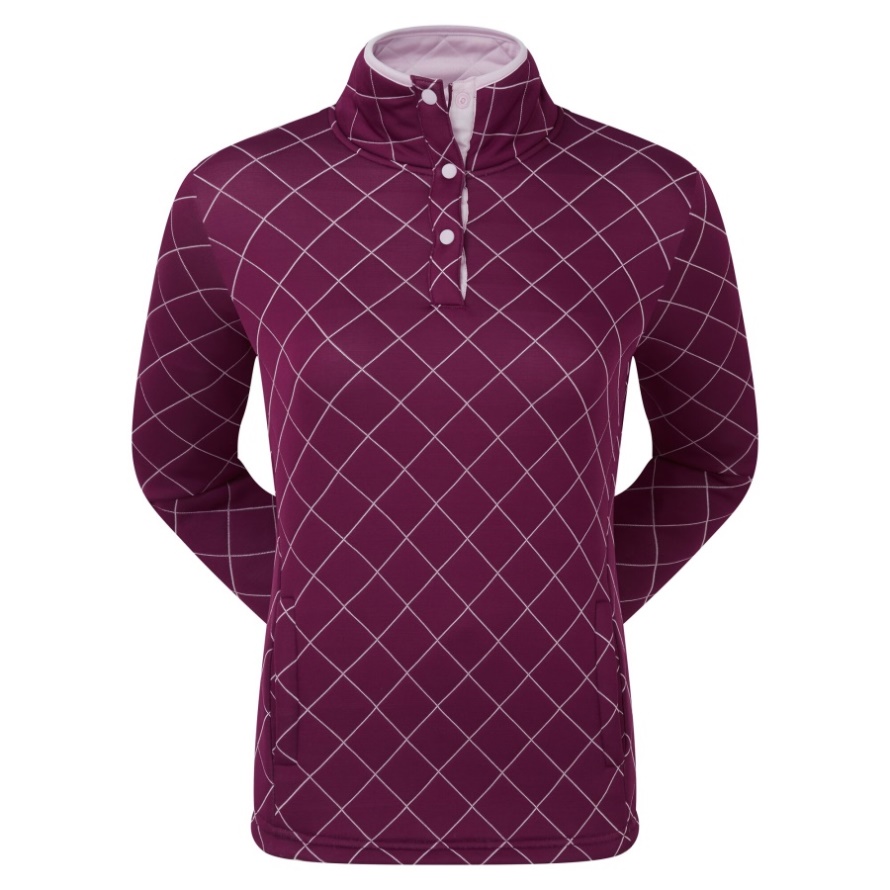 Footjoy CA Women's Jersey Quilted Mid-Layer Fig
