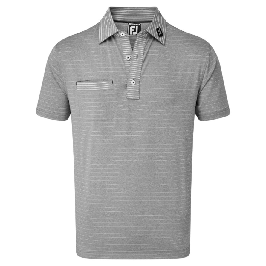 Footjoy CA Lisle Pinstripe Mix Heather Coal-White