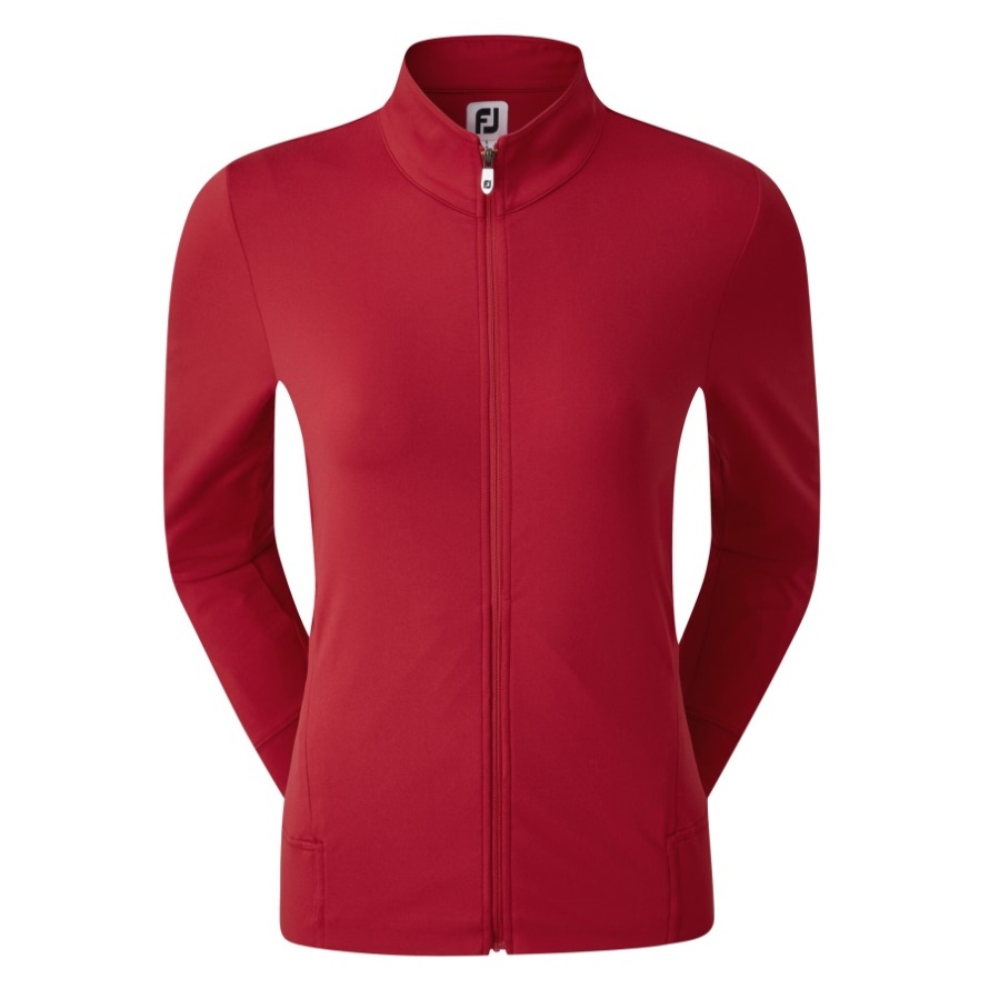 Red Women's Full-Zip Knit Mid-Layer Footjoy CA