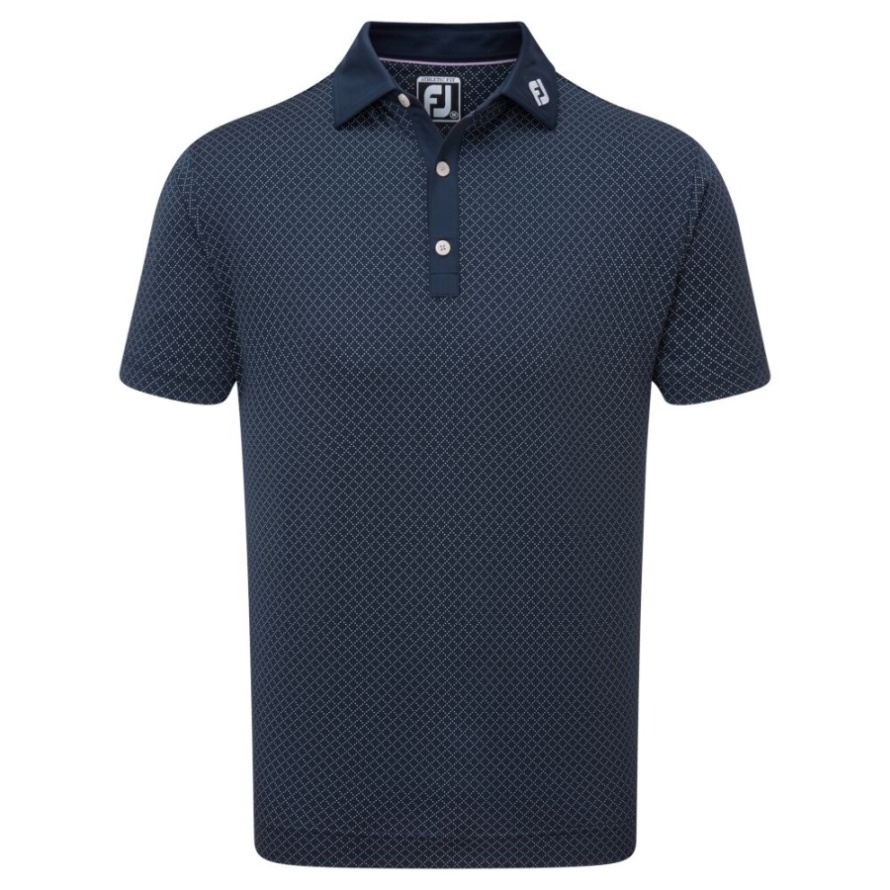 Footjoy CA Diamond Dot Print Lisle Navy-White