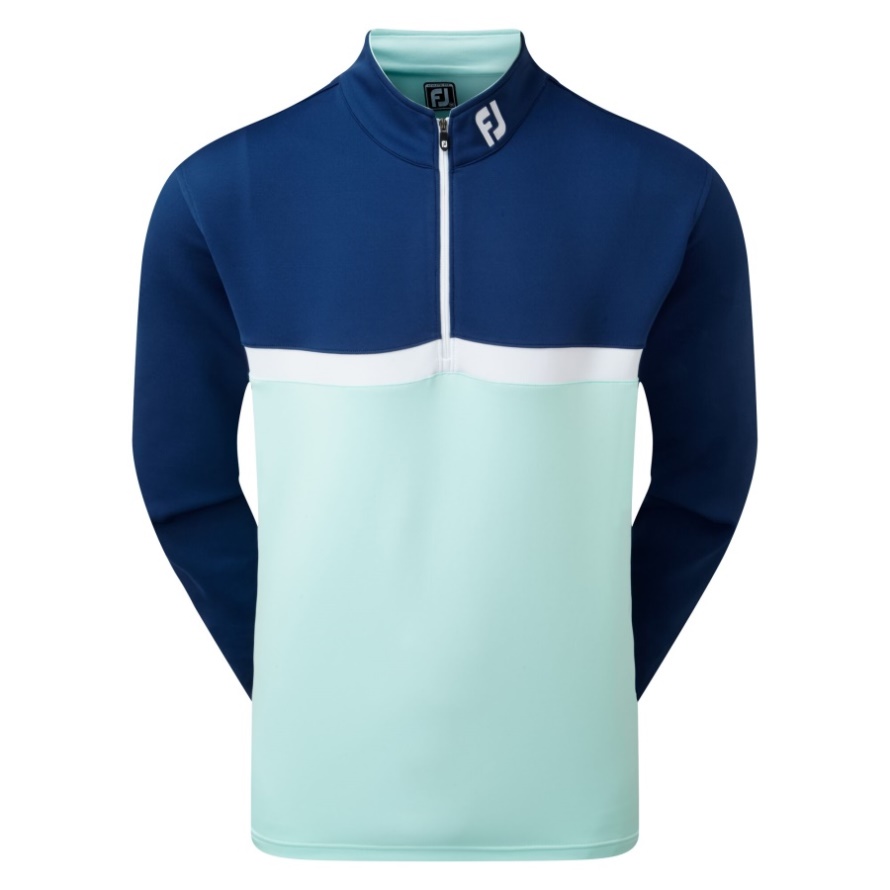 Blue-Mint-White Footjoy CA Colour Blocked Chill-Out Pullover