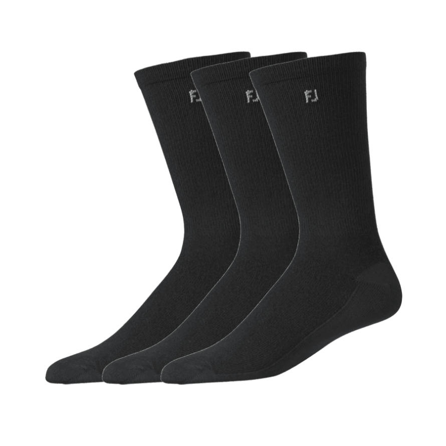 Black Footjoy CA ComfortSof Crew 3 Pair Pack