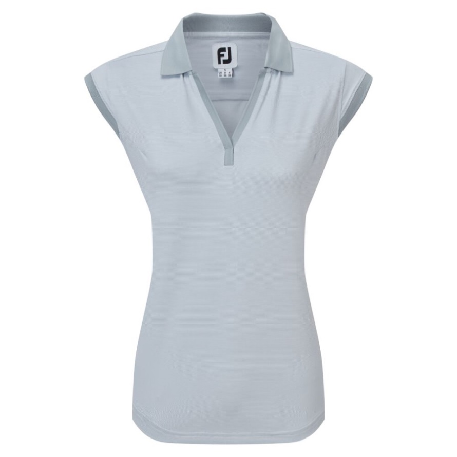 End on End Stripe Lisle Grey-White Footjoy CA