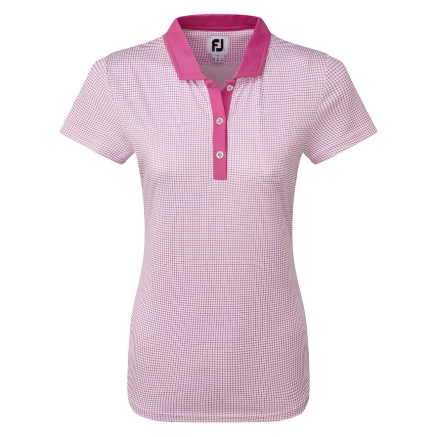 Footjoy CA Women's Lisle Sleeveless Shirt with Neck Trim Rose