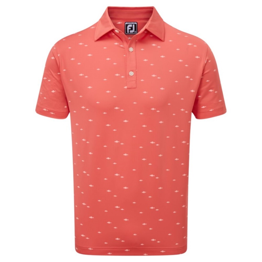 School of Fish Print Lisle Orange Footjoy CA