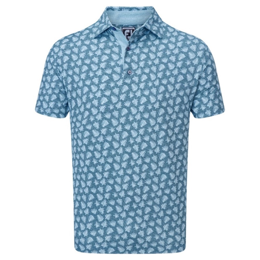 Blue-Dusk Blue Shadow Palm Print Pique Footjoy CA