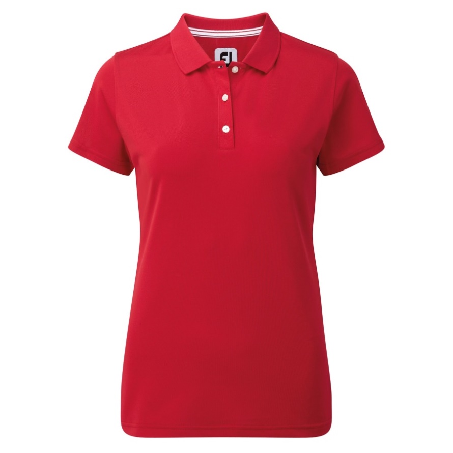 Footjoy CA Red Stretch Pique Solid Women