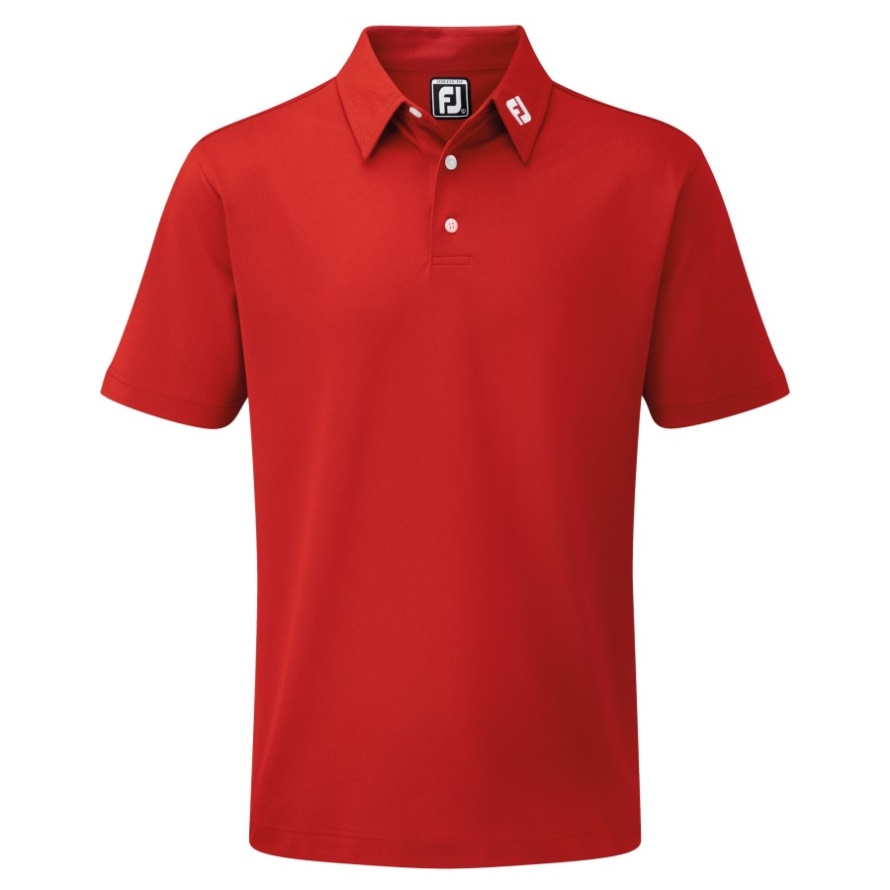 Footjoy CA Stretch Pique Solid Red