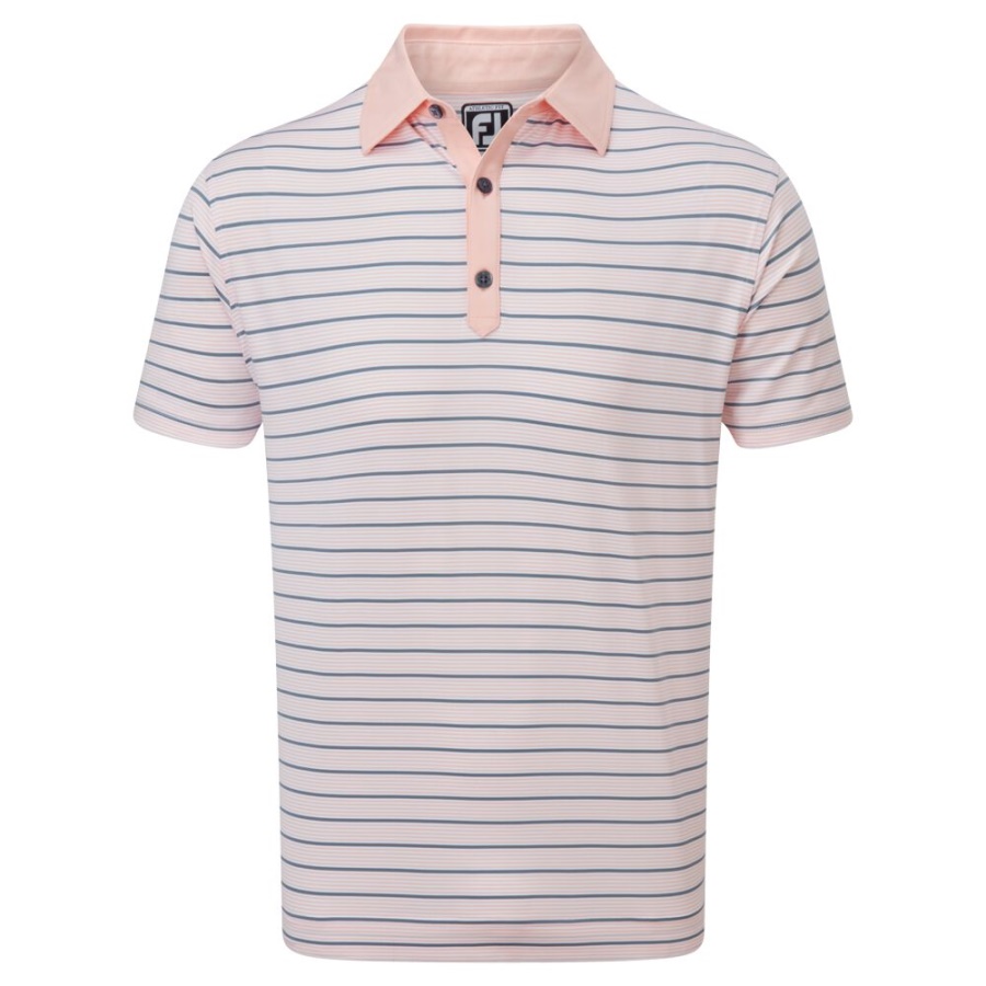 Pink-White-Grey Footjoy CA Accented Stripe Lisle