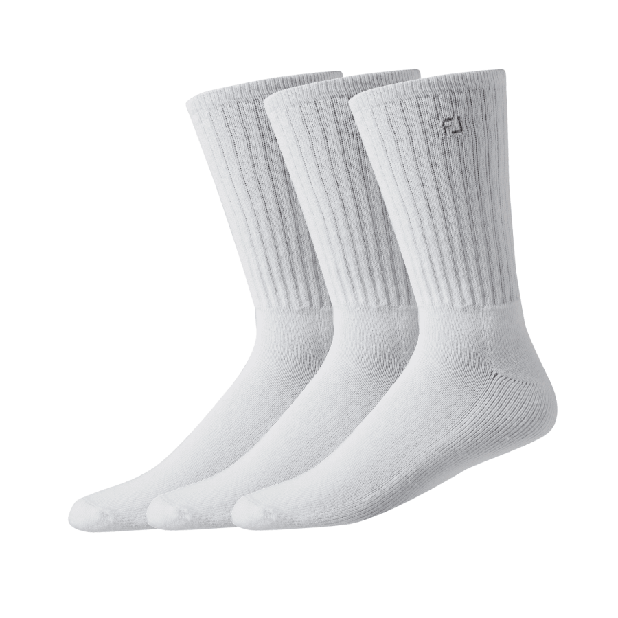 ComfortSof Crew 3 Pair Pack White Footjoy CA