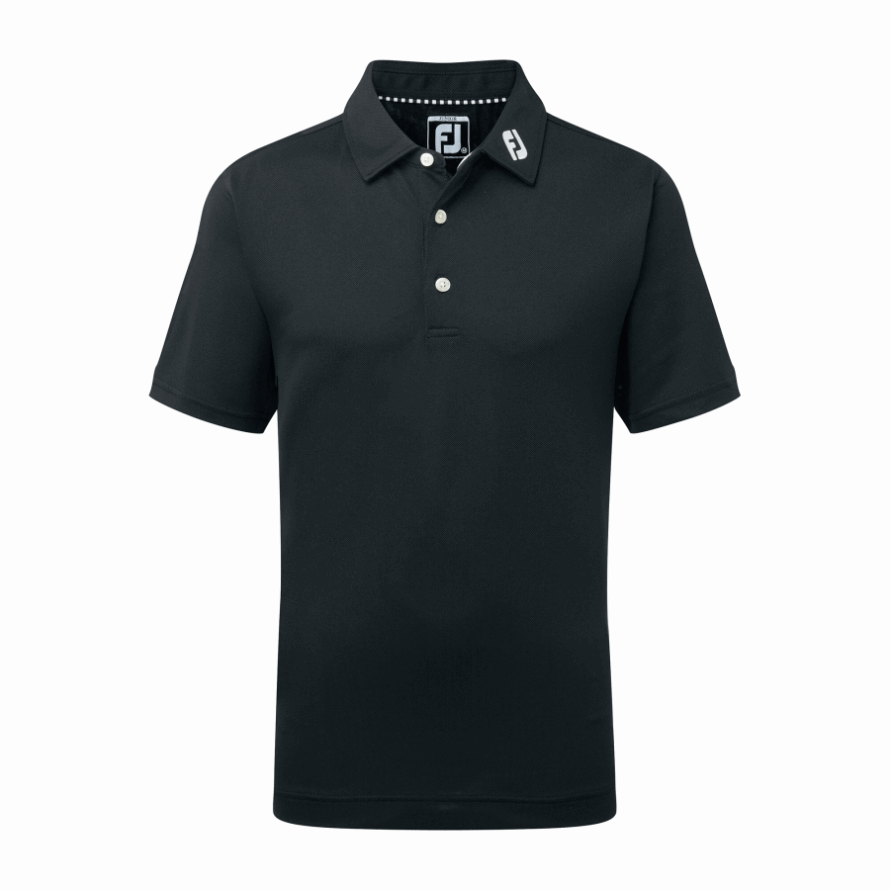 Black Junior Stretch Pique Solid Footjoy CA