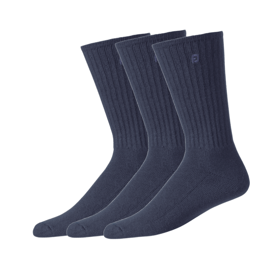 Footjoy CA ComfortSof Crew 3 Pair Pack Navy