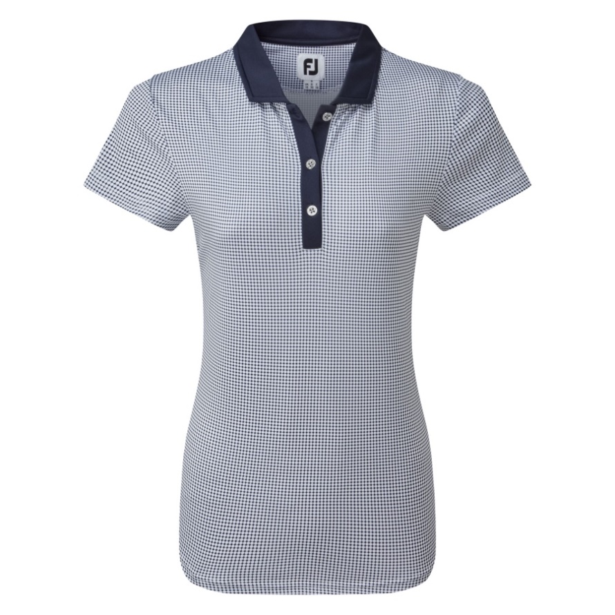Footjoy CA Navy Women's Lisle Sleeveless Shirt with Neck Trim
