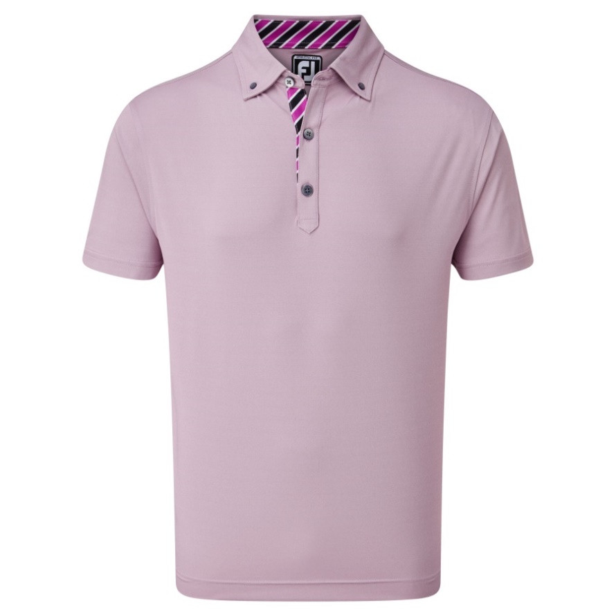 Birdseye Jacquard with Stripe Trim Mulberry Footjoy CA