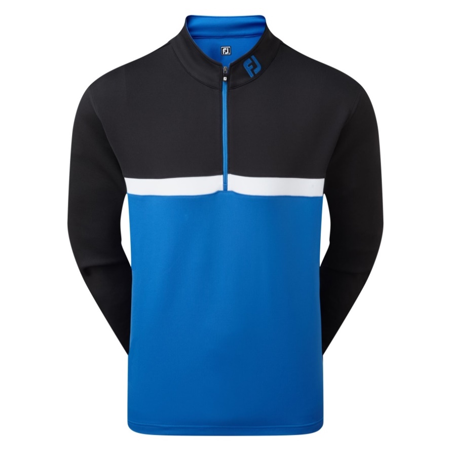 Footjoy CA Colour Blocked Chill-Out Pullover Black-Royal-White