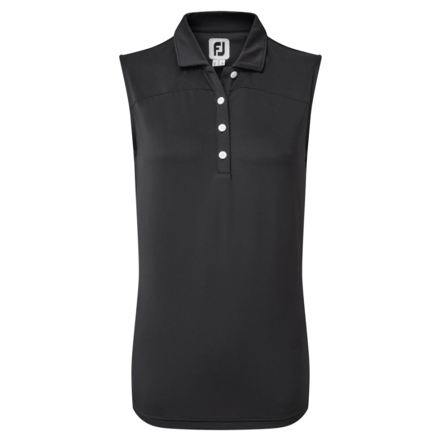 Footjoy CA Mesh Back Sleeveless Lisle Black