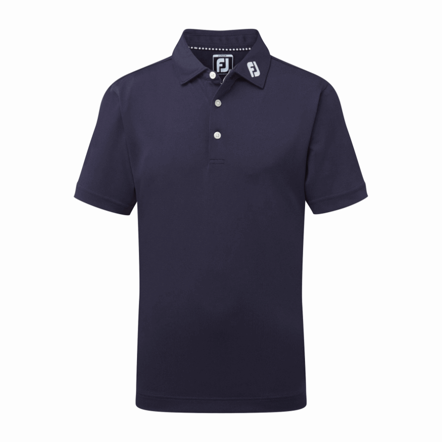 Navy Footjoy CA Junior Stretch Pique Solid