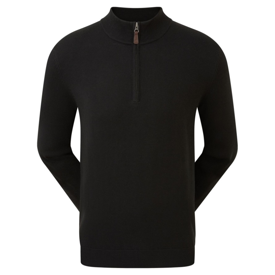 Footjoy CA Wool Blend Half-Zip Pullover Black