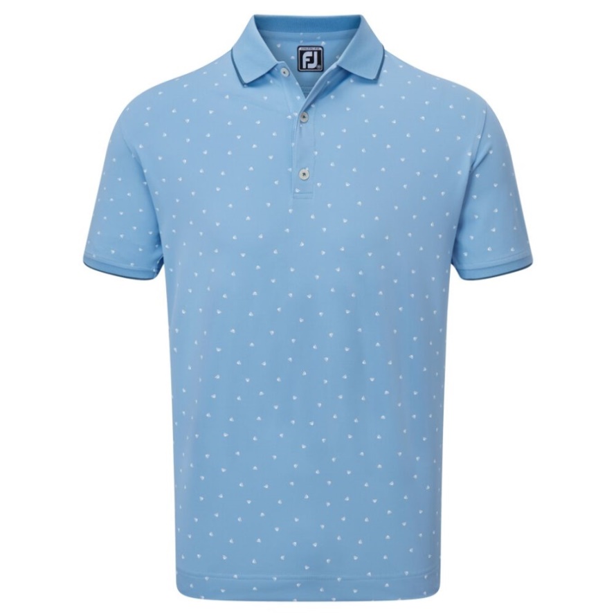 Push Play Print Pique Footjoy CA Blue-White