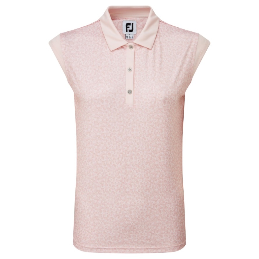 Blush Pink Women's Cap Sleeve Print Interlock Footjoy CA