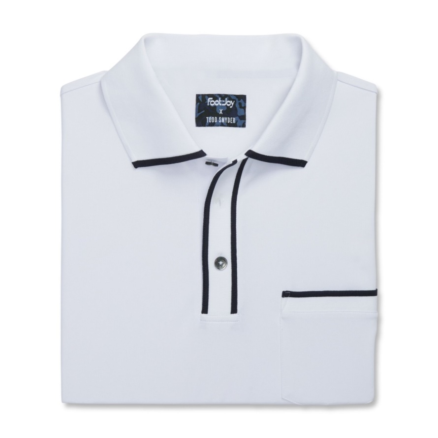 Tipped Pique Polo White Footjoy CA