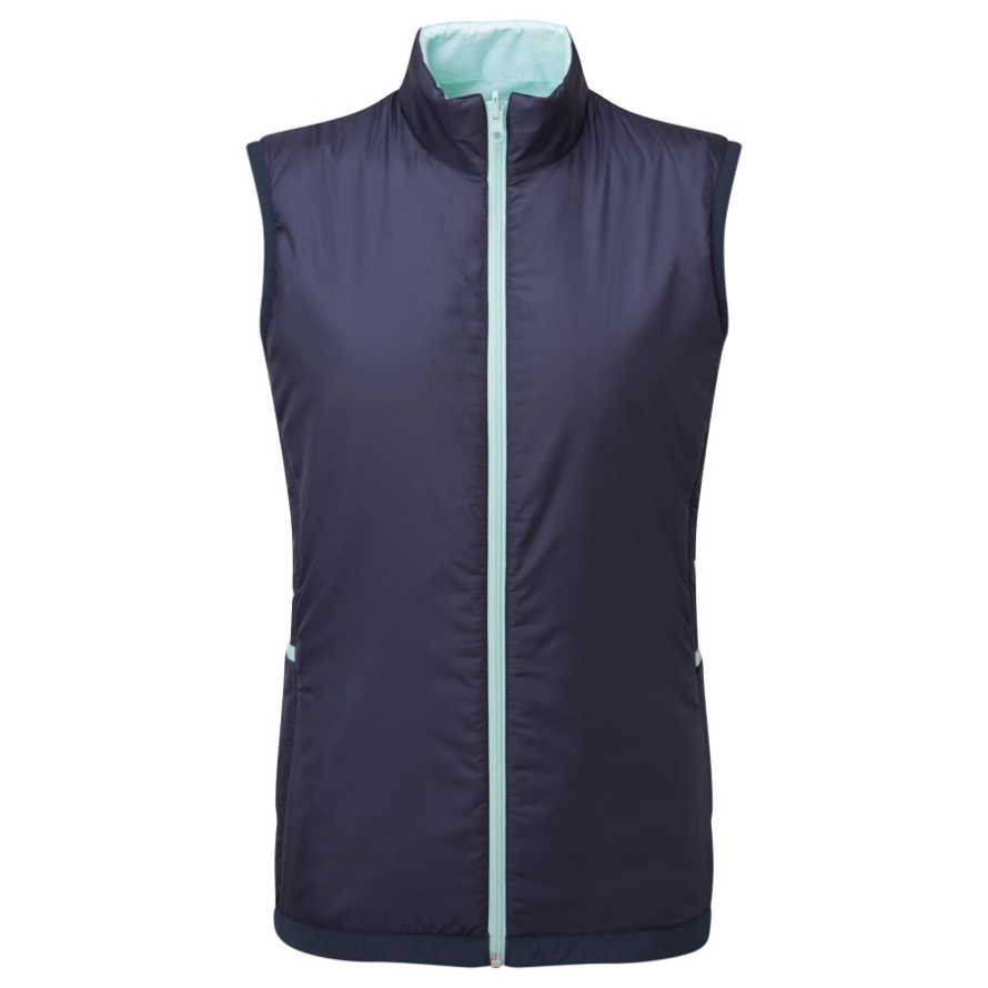 Women's Reversible Thermal Vest Navy-Aquamarine Footjoy CA