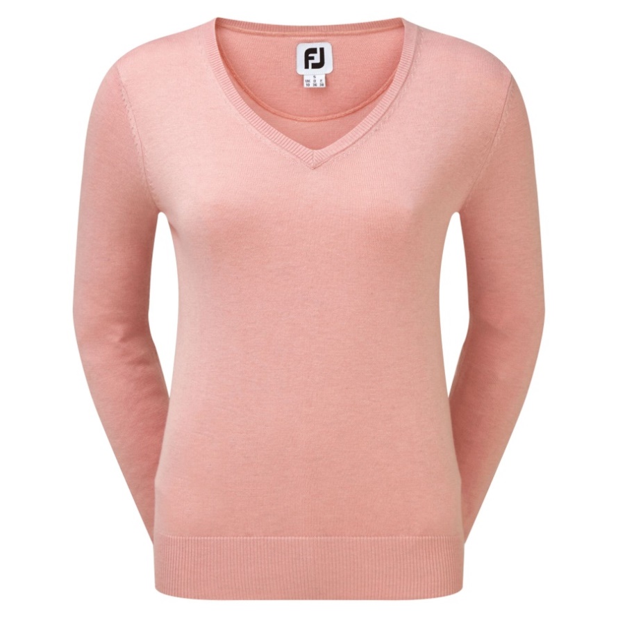 Wool Blend V-Neck Pullover Women Pink Footjoy CA