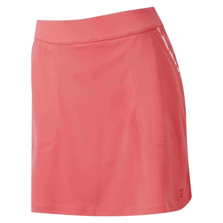 Bright Coral Footjoy CA Interlock Skort with Watercolour Trim