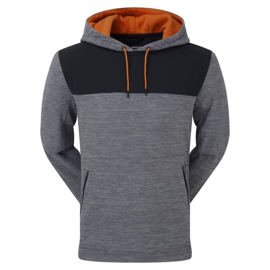 Charcoal Spacedye-Black-Orange FJ Thermal Hoodie Footjoy CA